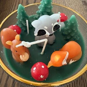 Martha Stewart Forest Friends Candle Holder - Green and Orange